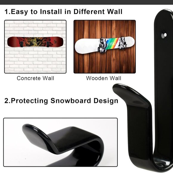 Snowboard Wall Mount Clips - Picture 6 of 7